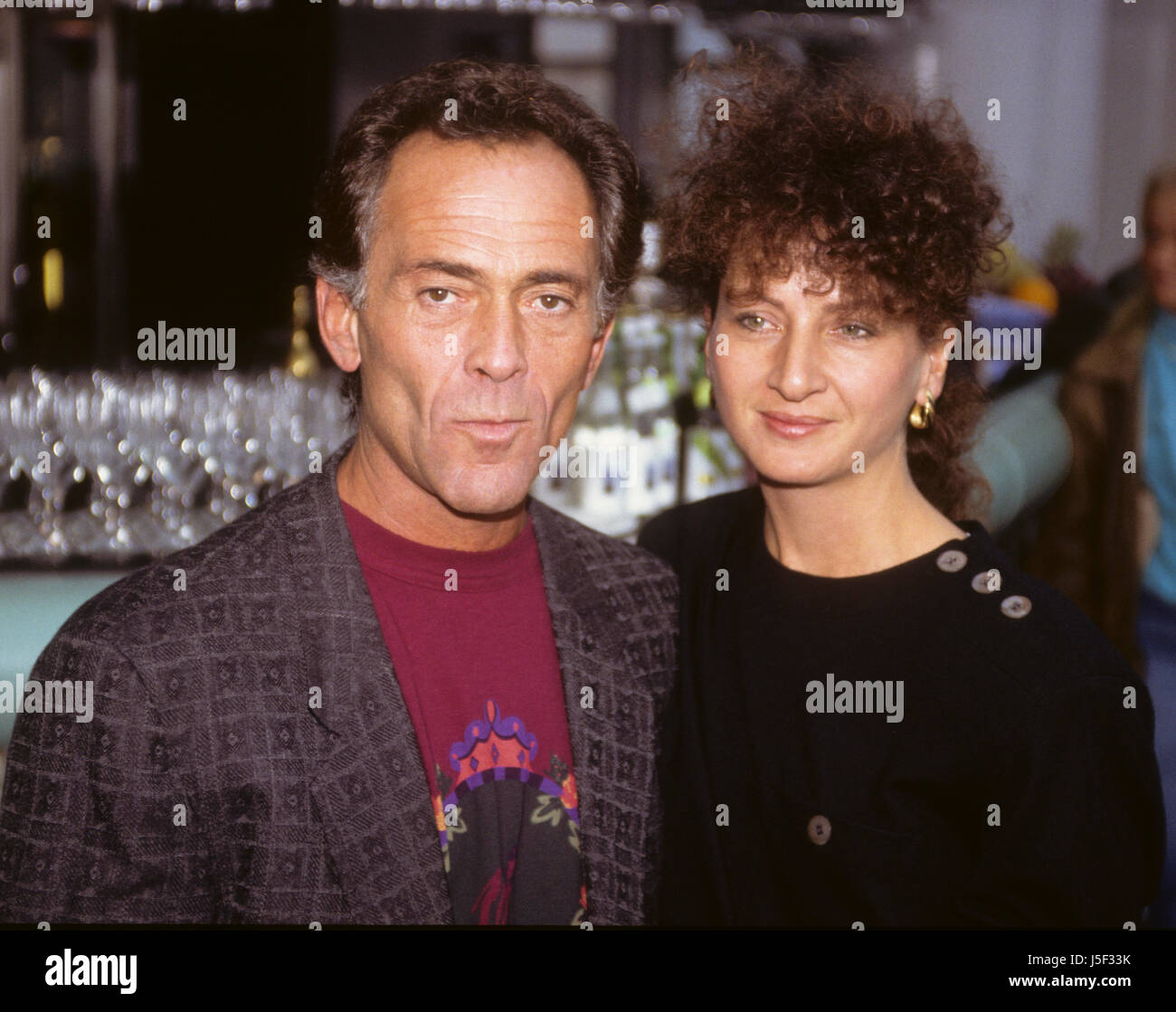 BRUCE WEITZ US-amerikanischer Schauspieler in Hill Street blues serielle Polizei Fernsehendrama 1989 hier mit Frau Vivian während eines Besuchs in Stockholm Stockfoto