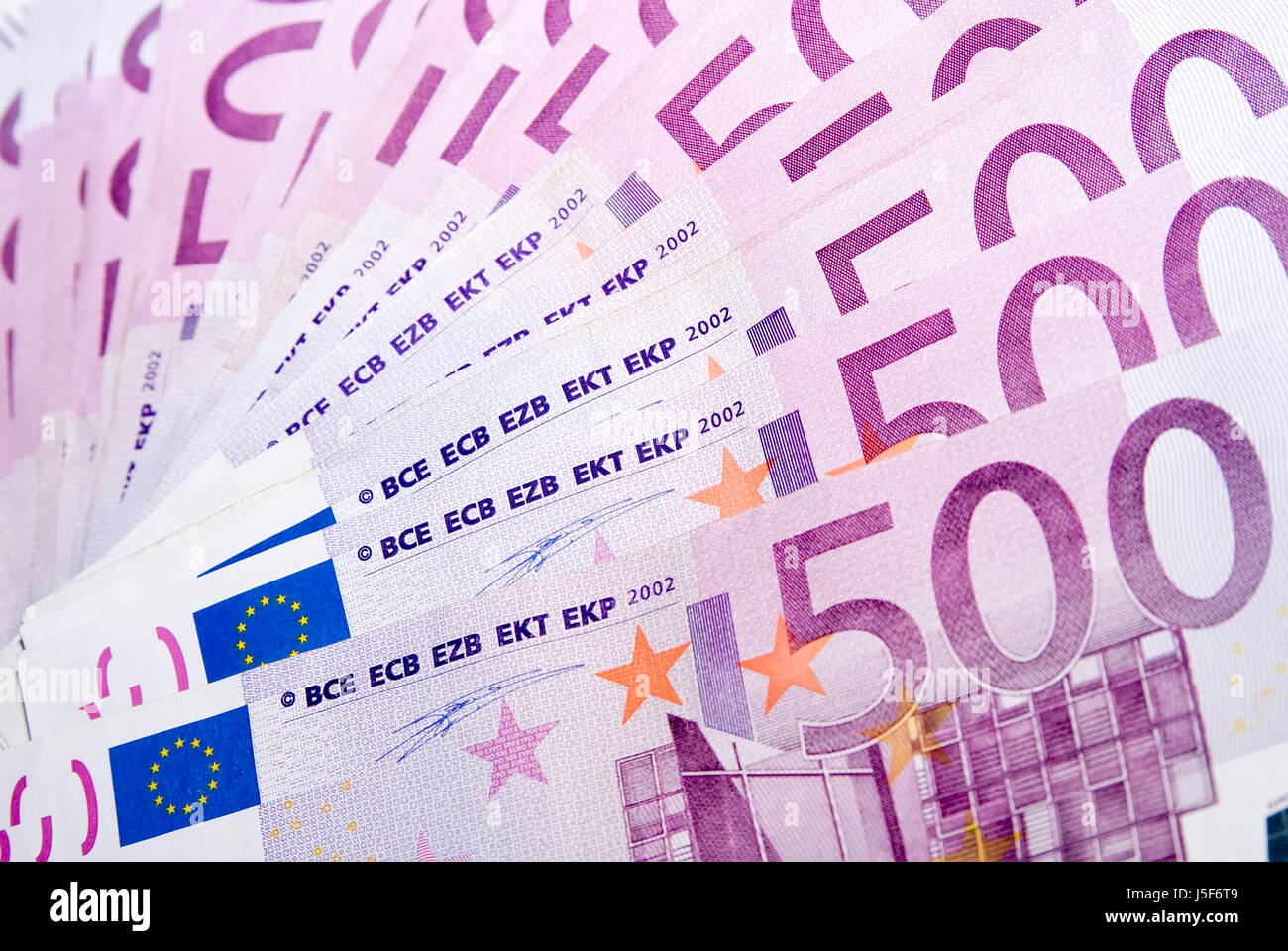 Währung Euro Banknote Banknoten Tickets Geldspieler Finanzministerium stellt Rechnungen Stockfoto