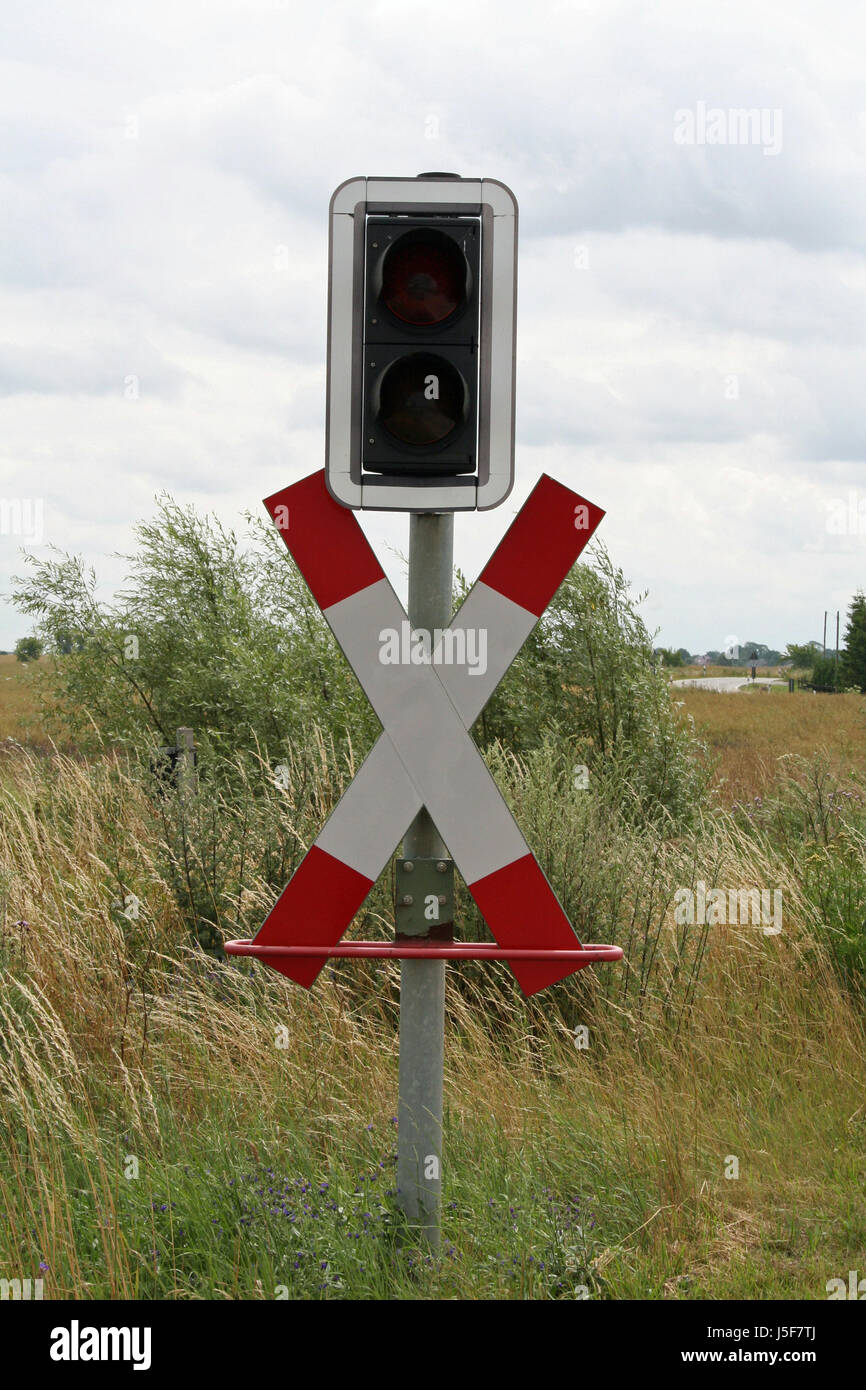 Andreaskreuz Stockfoto