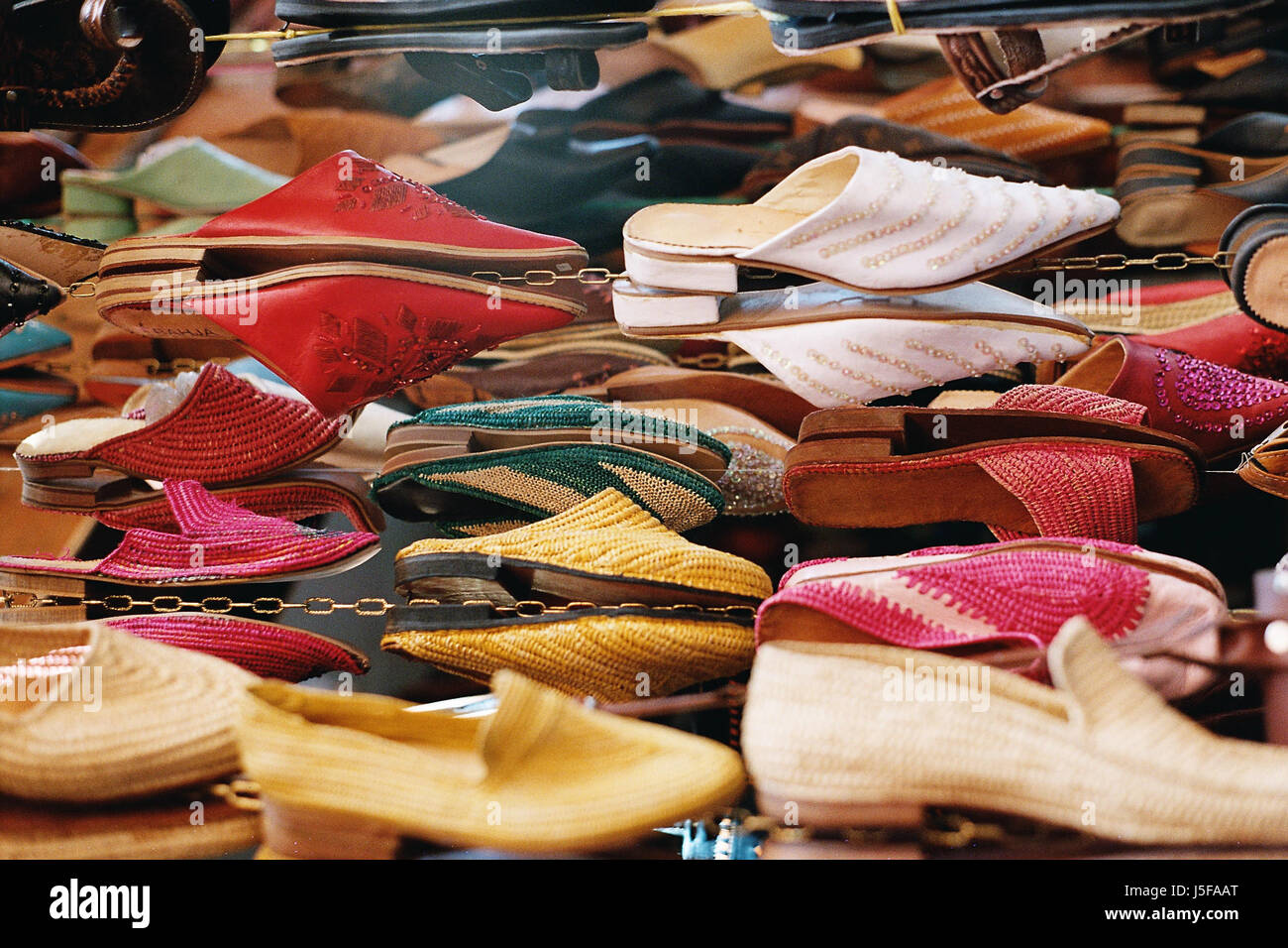 Schuhe aus Marrakesch Stockfoto