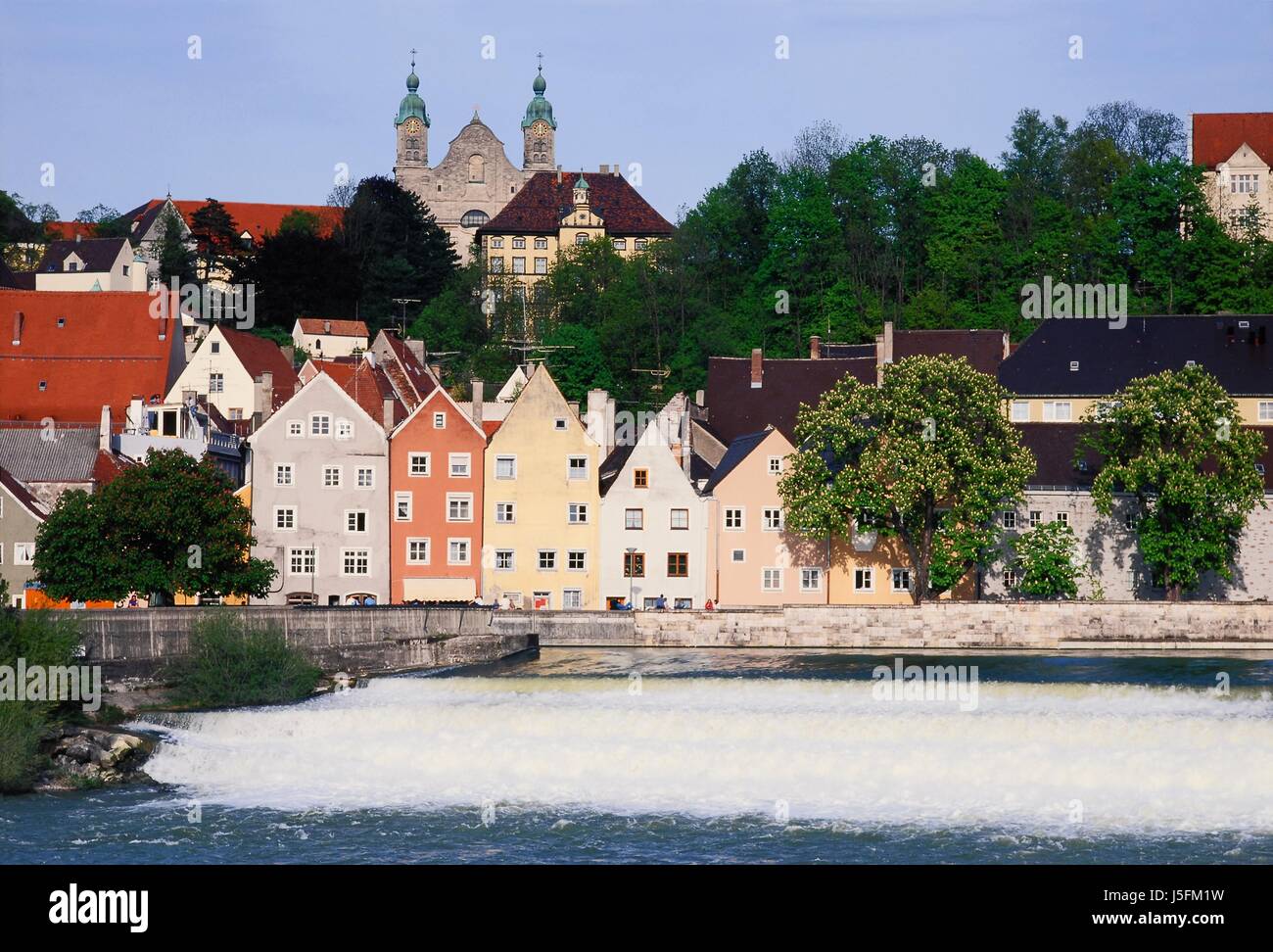 Landsberg Lech Vorder- und lechwehr Stockfoto