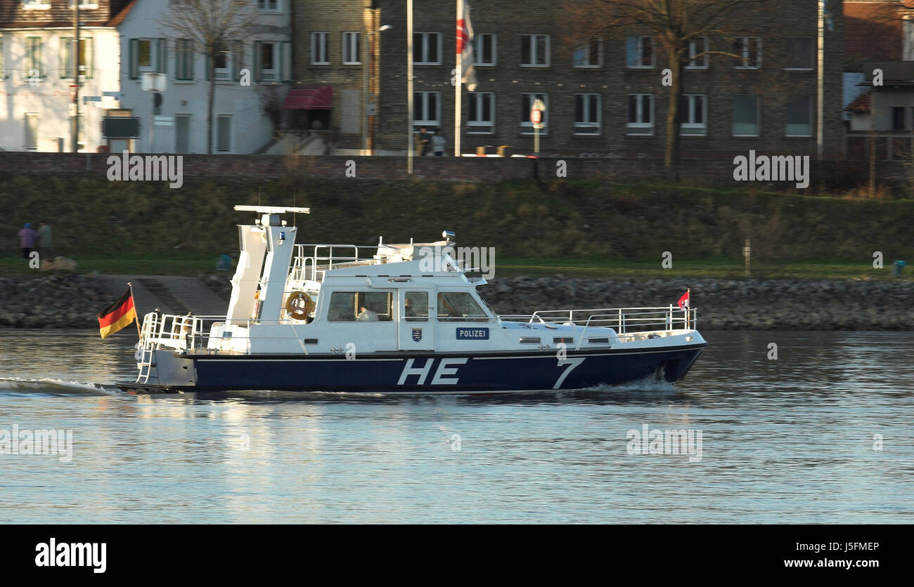 Rhein-Hessen-Deutschland Flagge Ordnung zu schützen Schutz Recht Anspruch Helfer Wasser Stockfoto