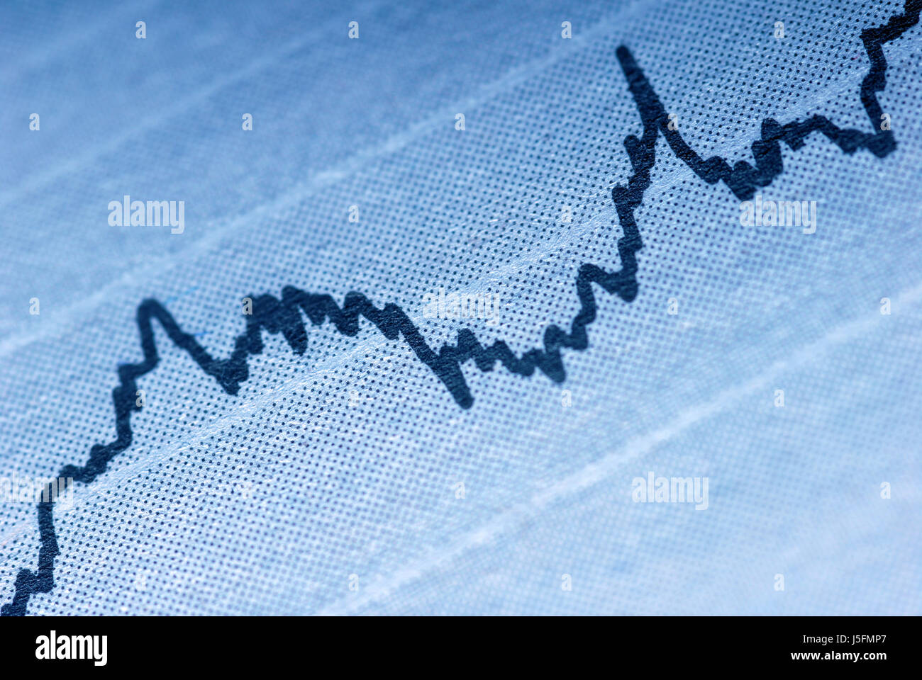 Zeitung Zeitschrift blau Euro Biegung Geschäfte beschäftigen Geschäftsvorfall Stockfoto