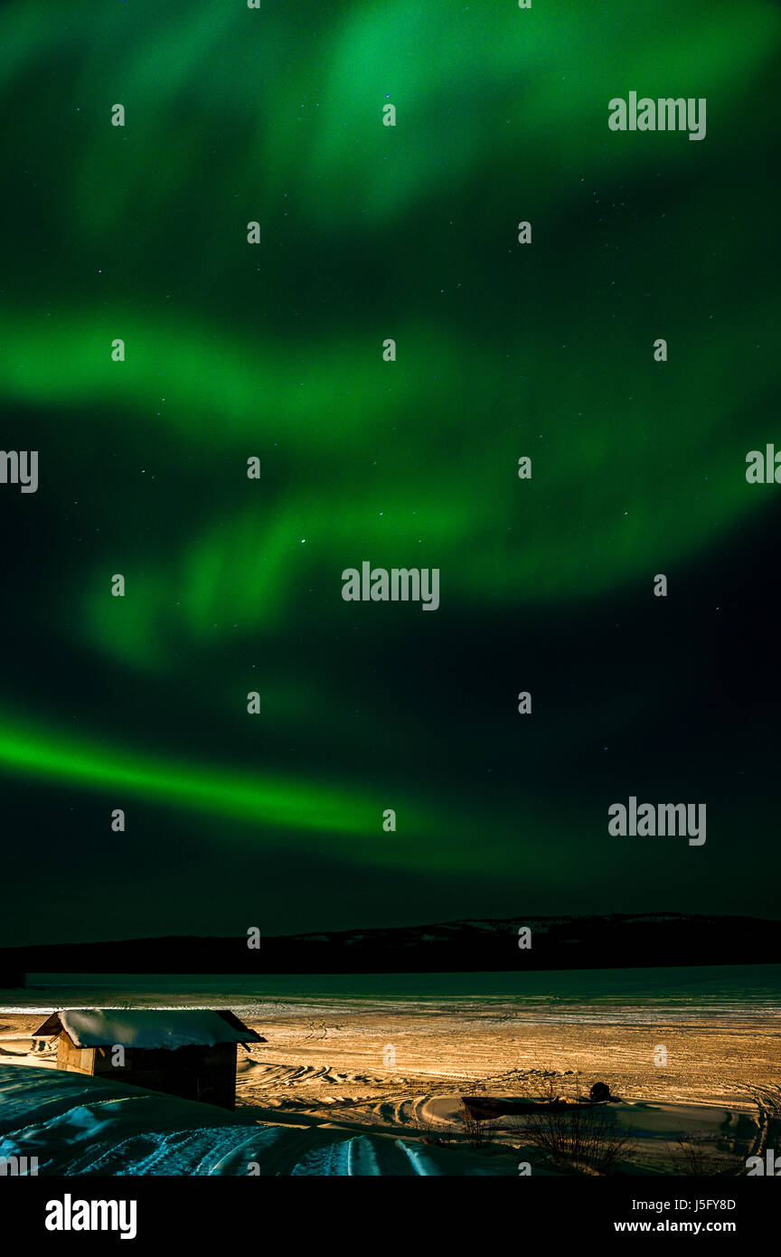 Das Nordlicht von Lutsel K'e, Nordwest-Territorien, Kanada Stockfoto