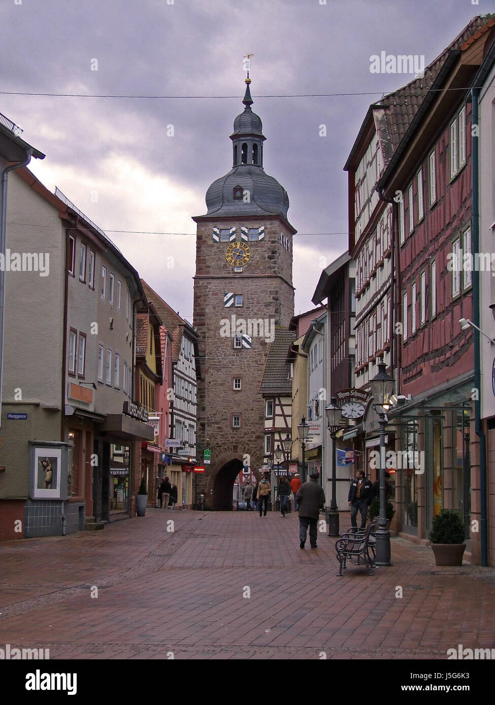 Turm Buch historische Stadt Denkmal Tele Denkmäler Belvedere Stadtwappen Stockfoto