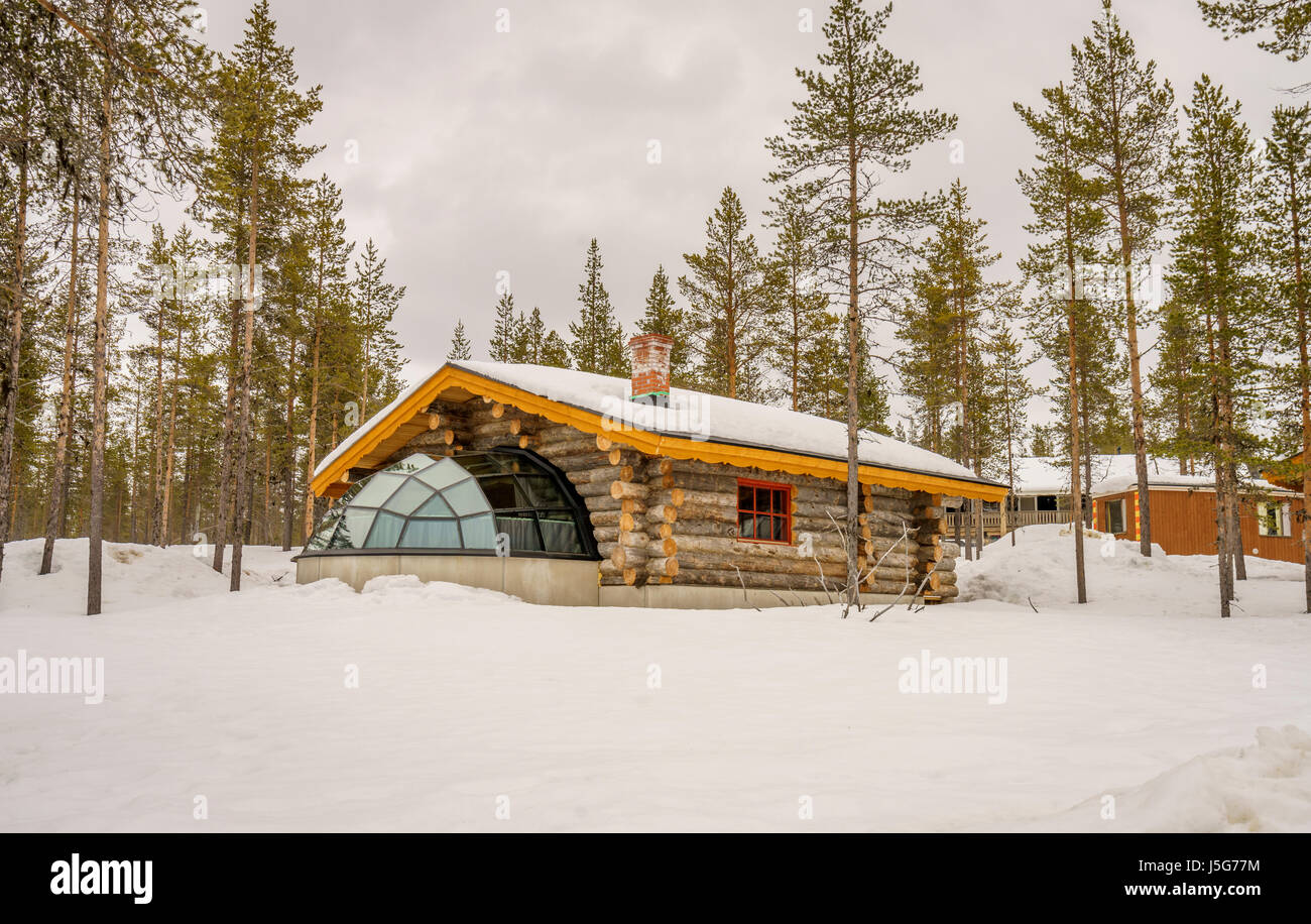 Kakslauttanen Hotel, Lappland, Finnland Stockfoto
