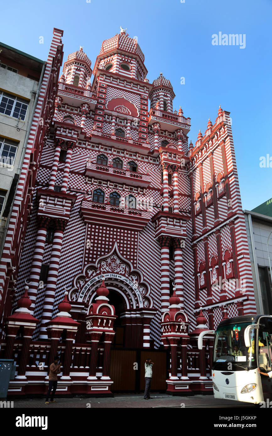 Jami-Ul-Alfar Moschee Pettah Colombo SriLanka Stockfoto