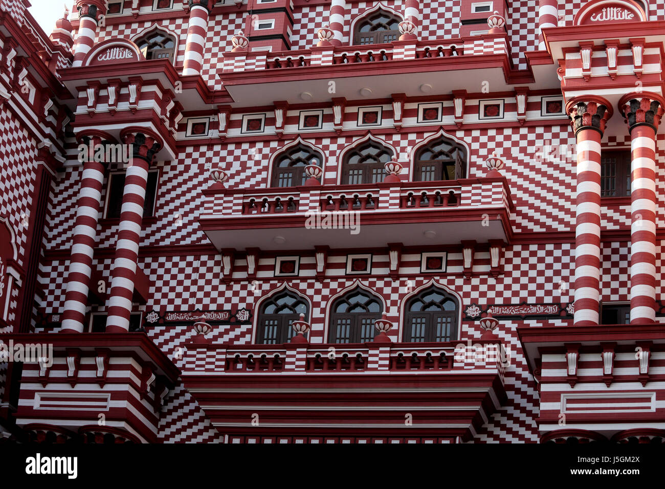 Jami-Ul-Alfar Moschee Pettah Colombo SriLanka Stockfoto