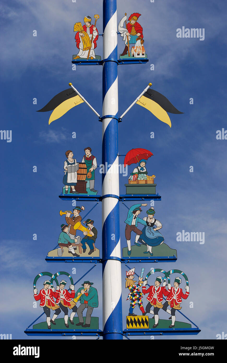 München-Maibaum Stockfoto