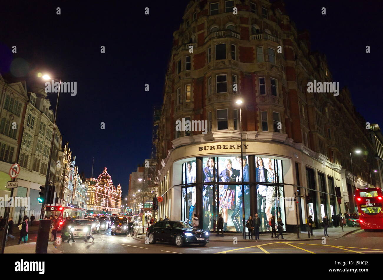 Burberry-Store in Nightsbridge, London, UK Stockfoto