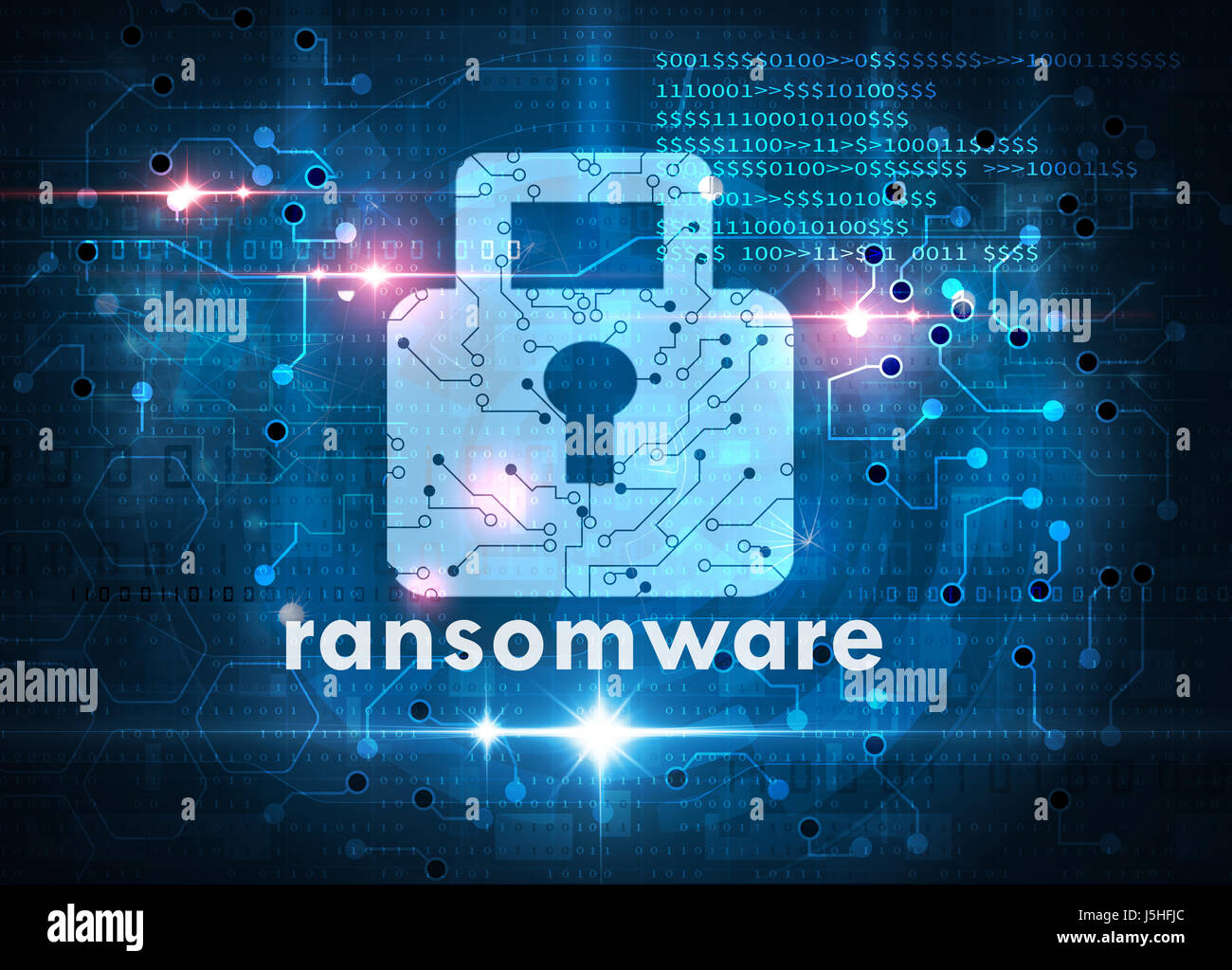 Ransomware Angriffe Cybersecurity Konzept Stockfoto