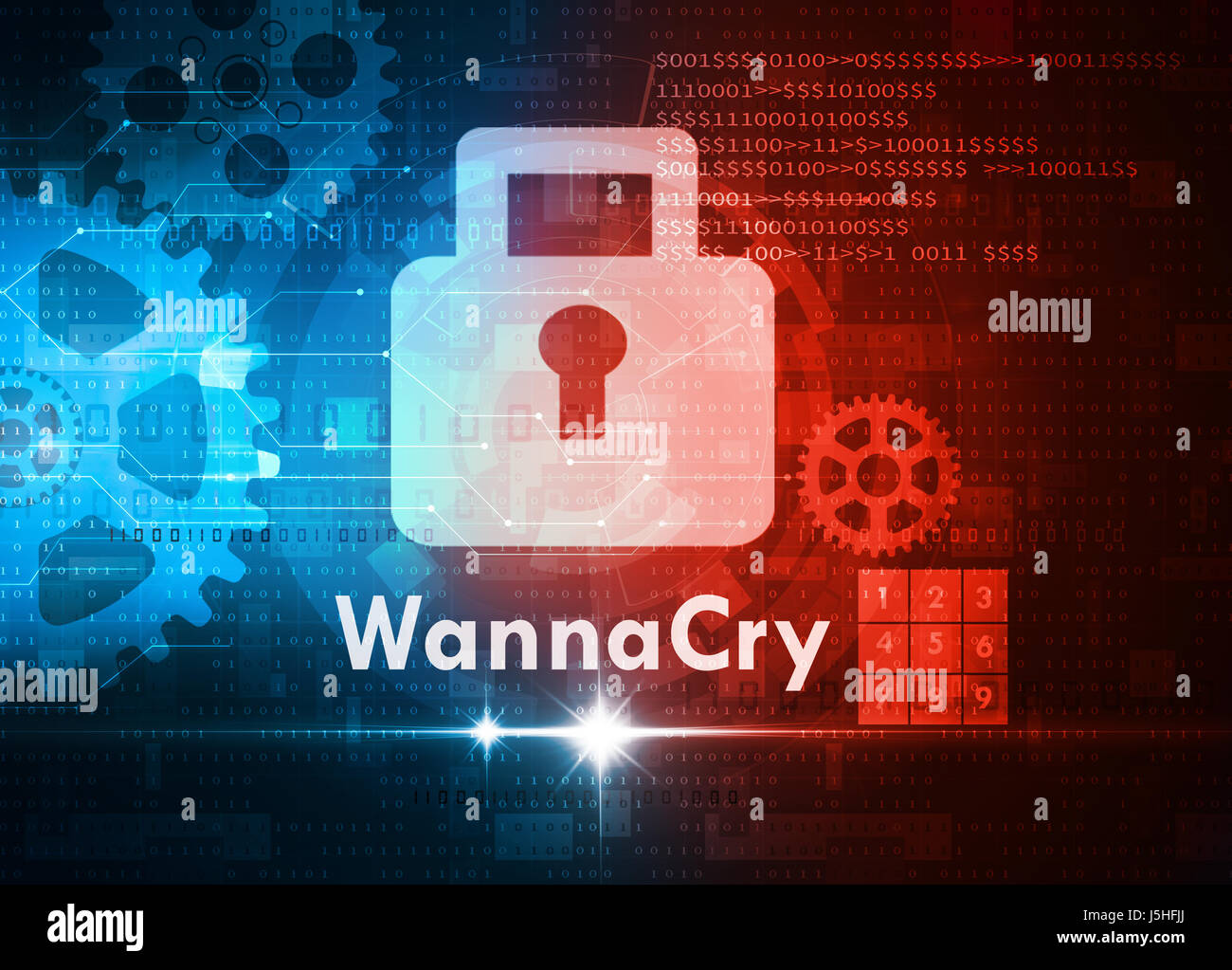 Wannacry ransomware Stockfoto