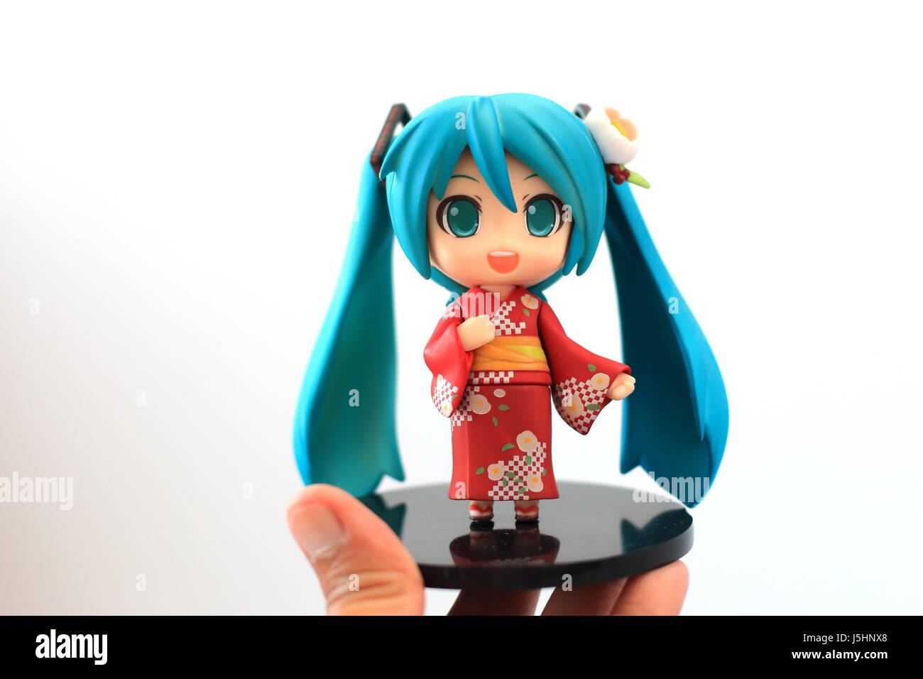 Hatsune Miku japanischen Vocaloids Figur Stockfoto