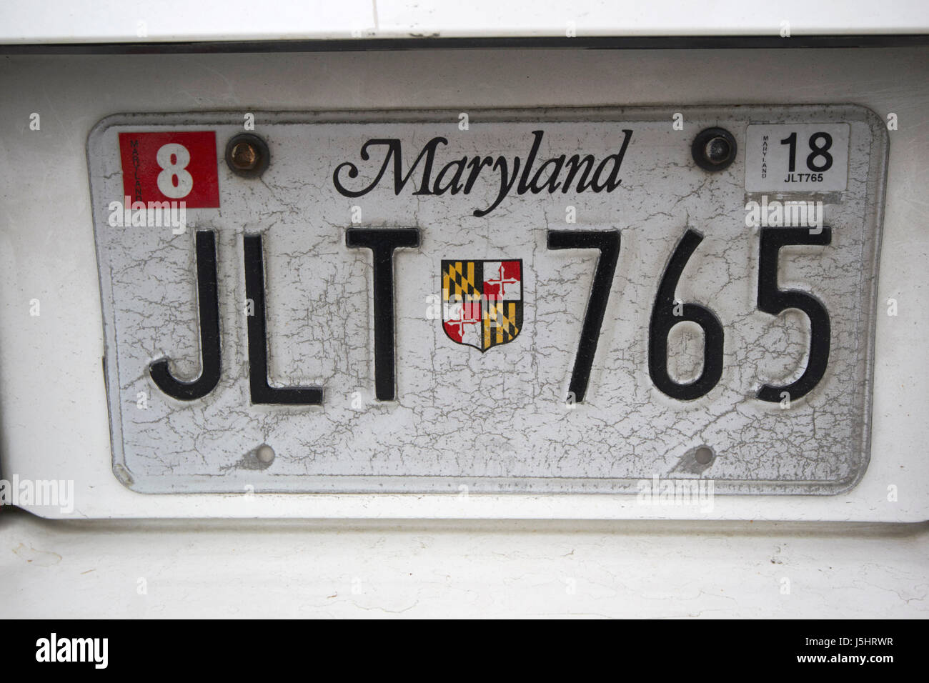 Maryland uns Kfz-Kennzeichen angeben Stockfoto
