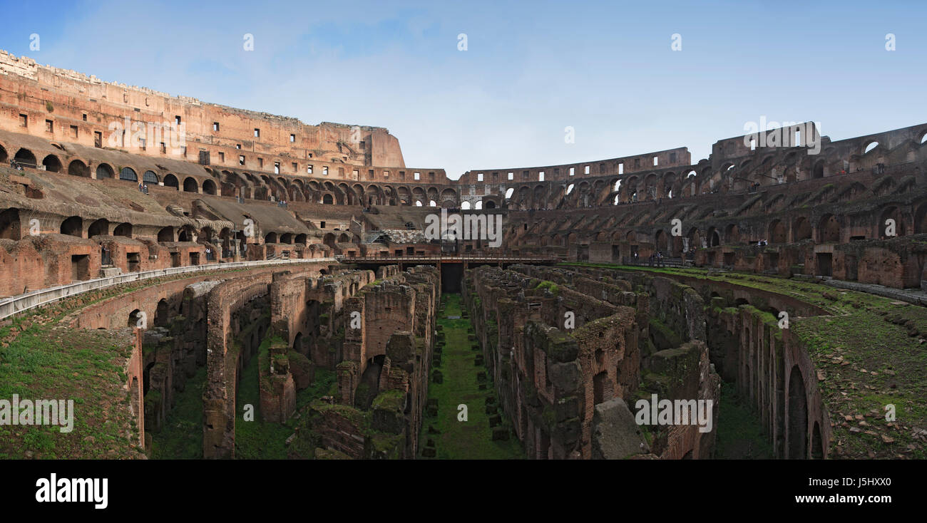 inneren Kolosseum Rom Stockfoto