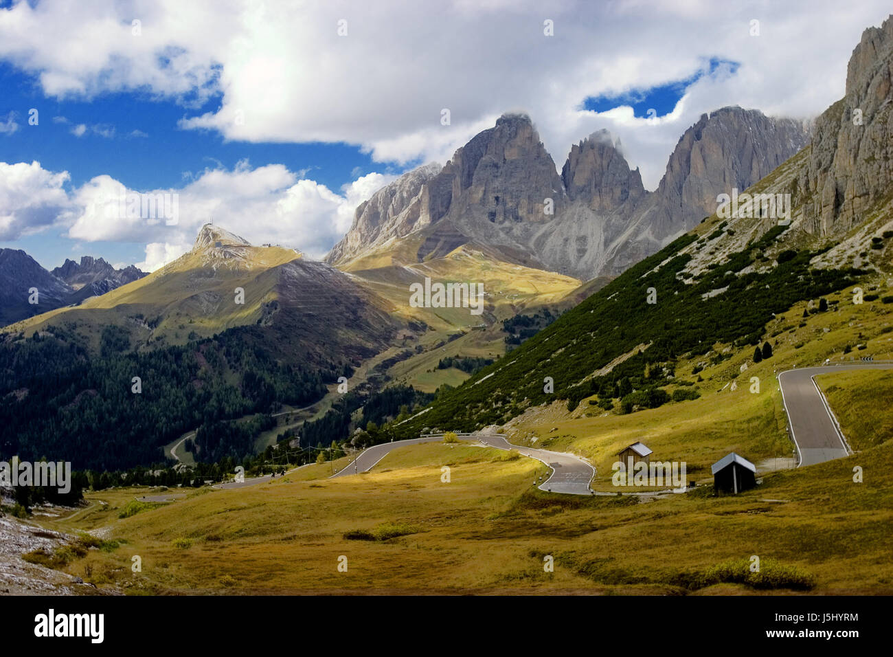 Berge Urlaub Urlaub Urlaub Urlaub Dolomiten Alpen Süd Tirol Tal Stockfoto