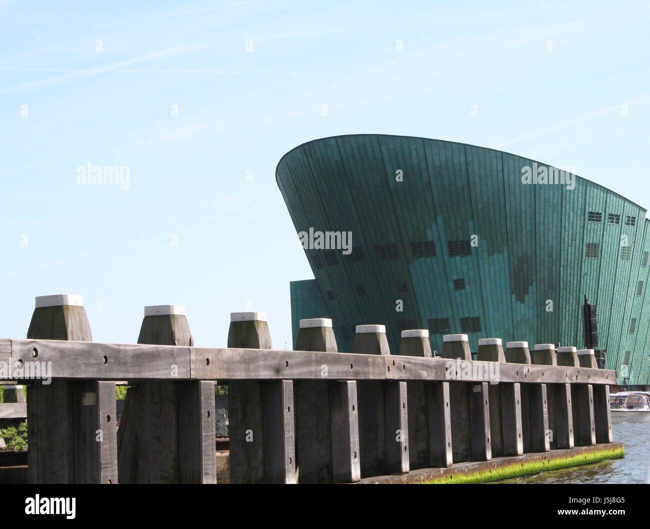 Holland Museum Niederlande futuristische Amsterdam Nemo umstrittene ungeliebten Stockfoto