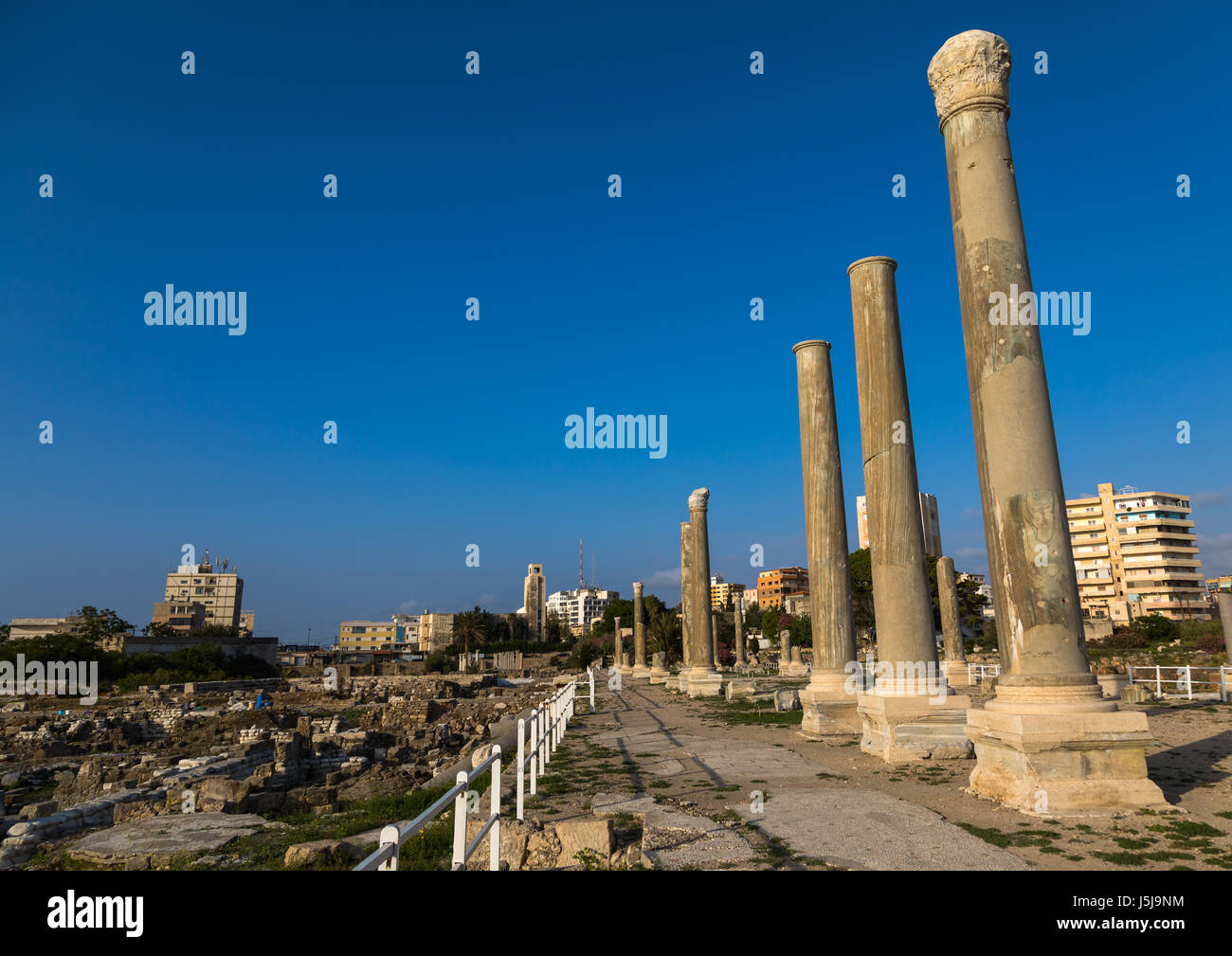 Archäologische Stätte Al-Mina, South Governorate, Reifen, der Libanon Stockfoto