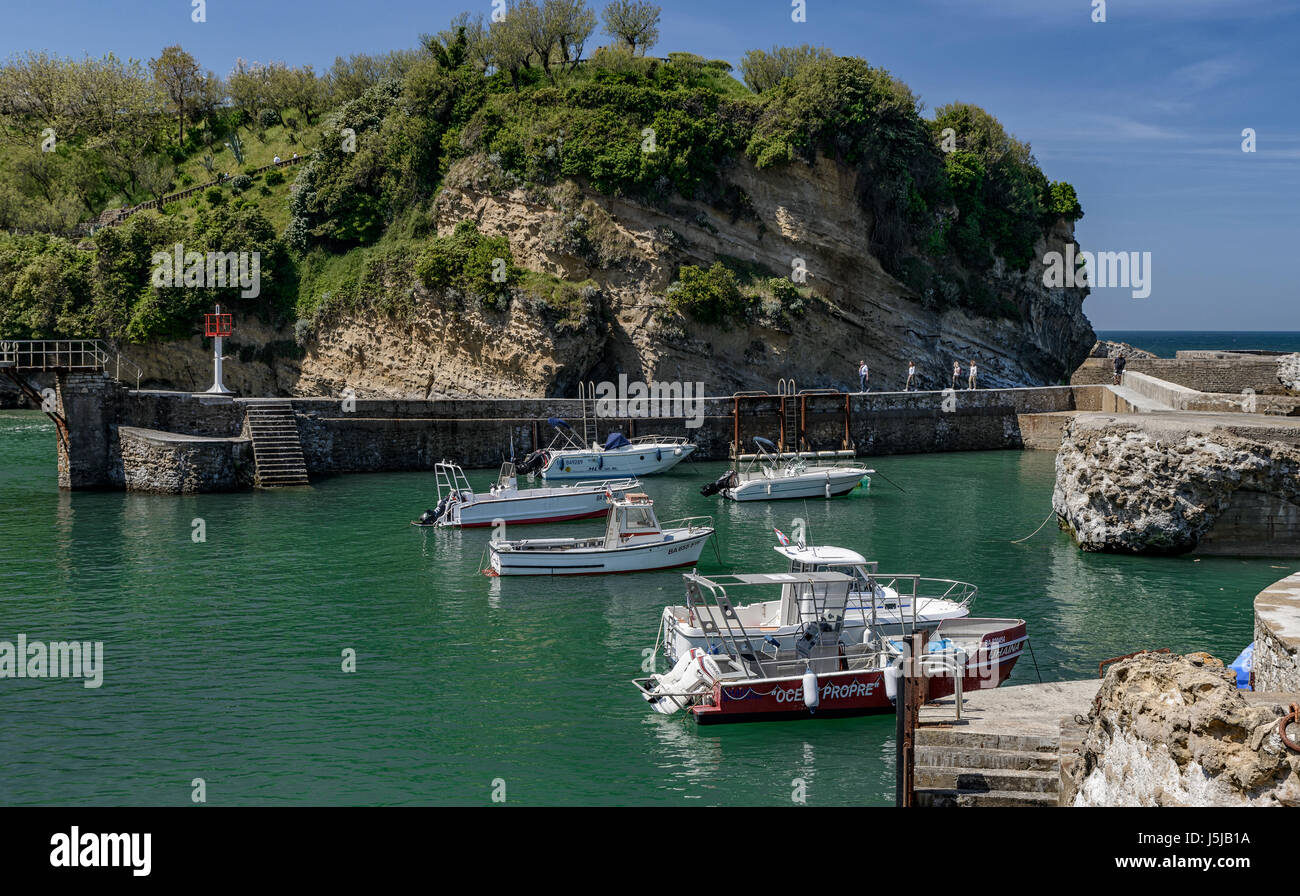 Vieux Port, Biarritz, Frankreich, Europa Stockfoto