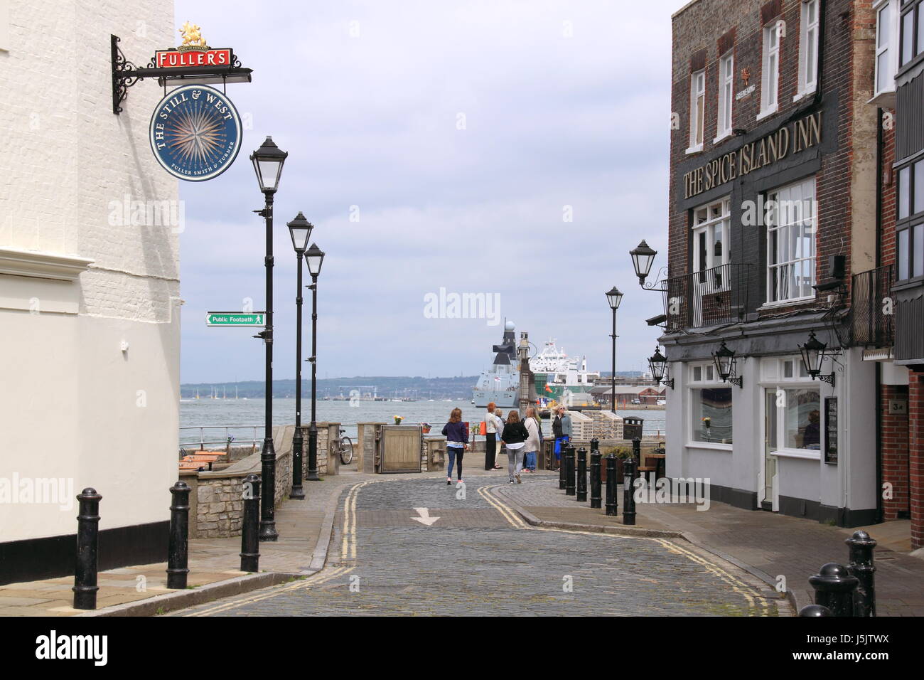 Badewanne Platz, Altstadt, Portsmouth, Hampshire, England, Großbritannien, USA, UK, Europa Stockfoto