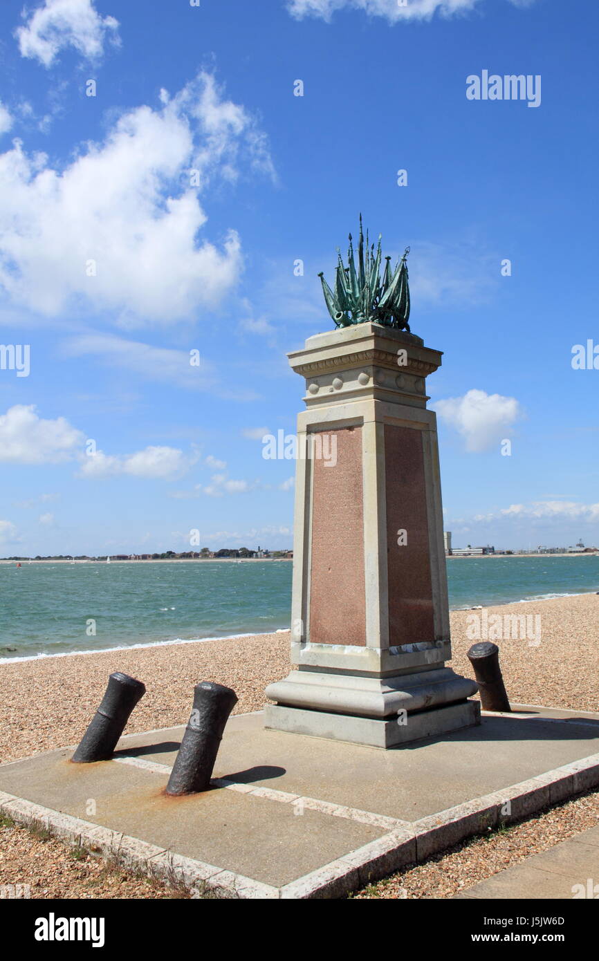 HMS Shannon Memorial, Clarence Esplanade, Southsea, Portsmouth, Hampshire, England, Großbritannien, USA, UK, Europa Stockfoto