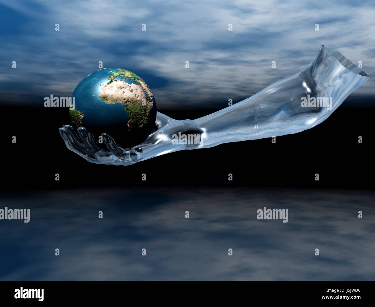 Umwelt Enviroment Horizont Atmosphäre Umweltschutz Ozon Globus Stockfoto