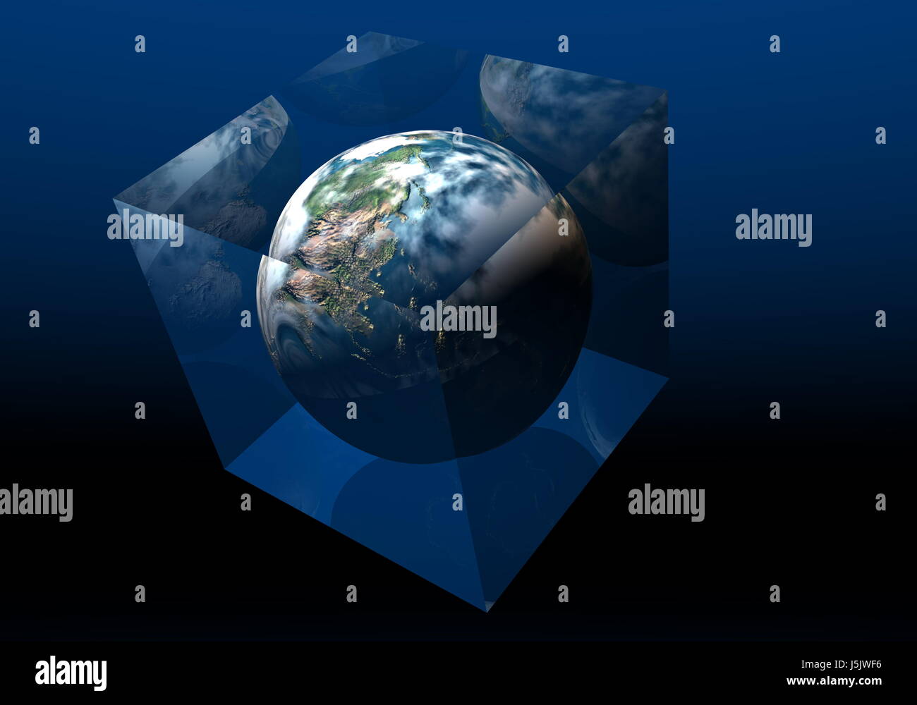 Umwelt Enviroment Horizont Atmosphäre Umweltschutz Ozon Globus Stockfoto