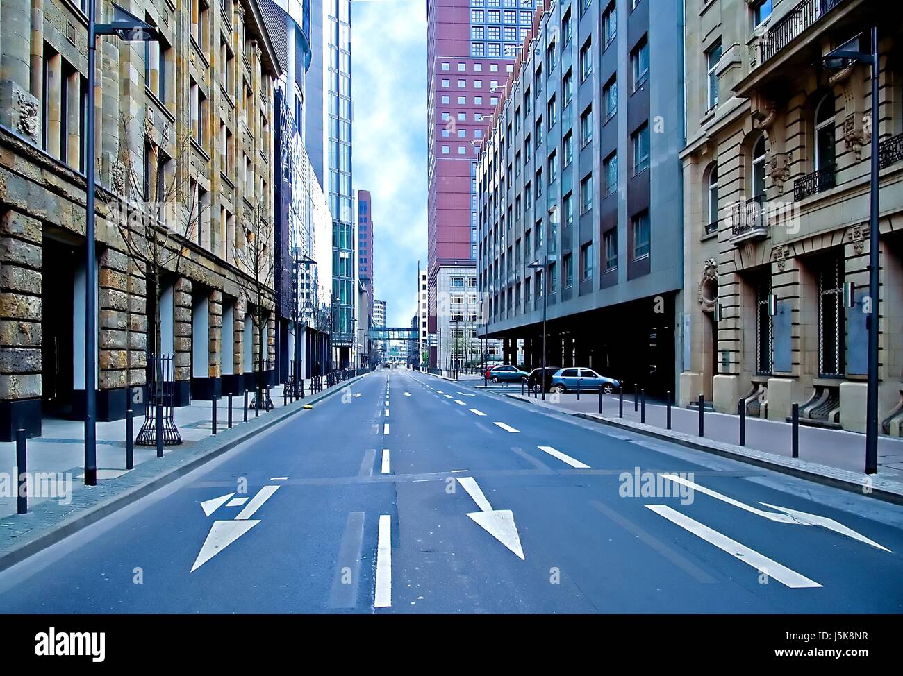 Euro leere nichtig Skycraper Hessen Frankfurt verlassen Bankenviertel Geldbörse Stockfoto