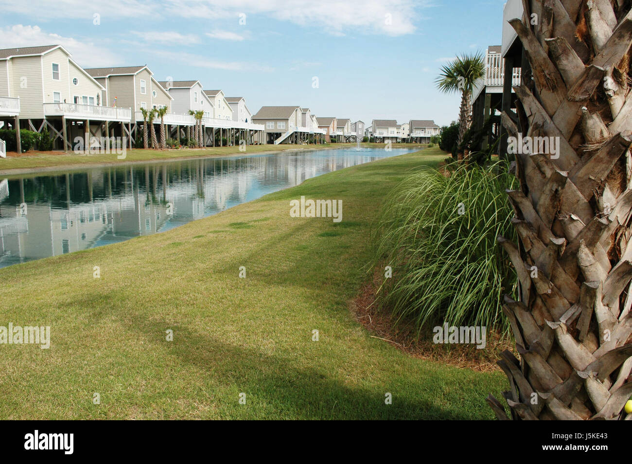 Hausbau-Ferien Urlaub Ferien Urlaub Holz Sommer sommerlich usa Stockfoto