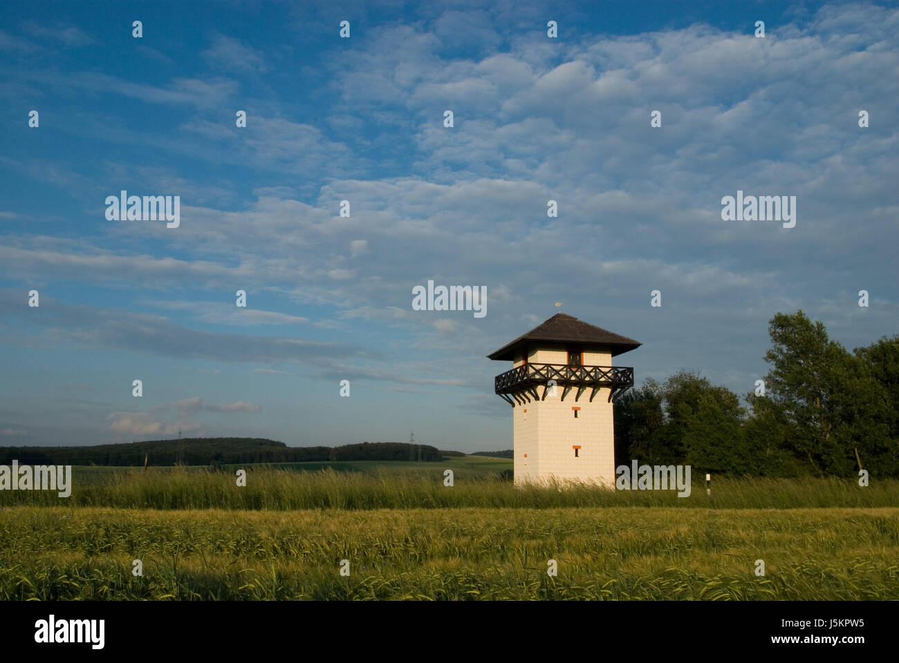 Turm der historischen Geschichte Sehenswürdigkeiten Hessen Grenzbefestigung römischen limes Stockfoto
