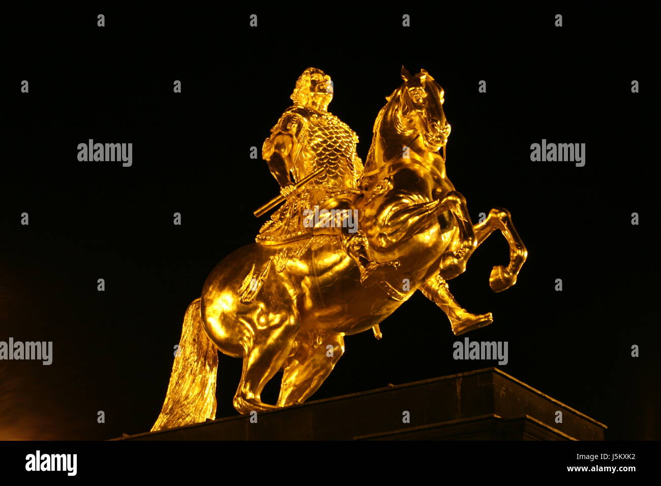 die goldenen Reiter Stockfoto