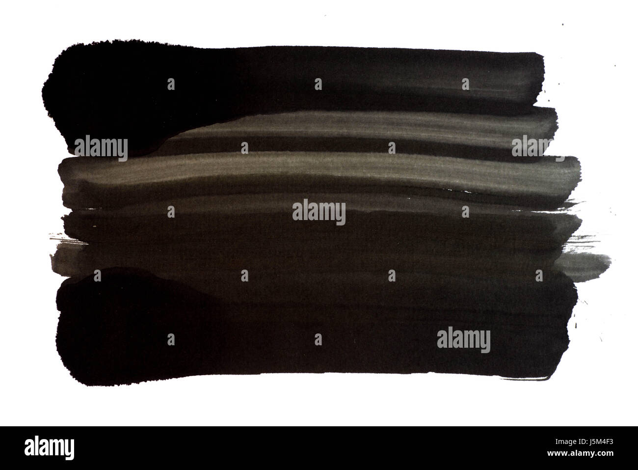 schwarzen Aquarell auf Papier Hintergrundtextur gemalt Stockfoto