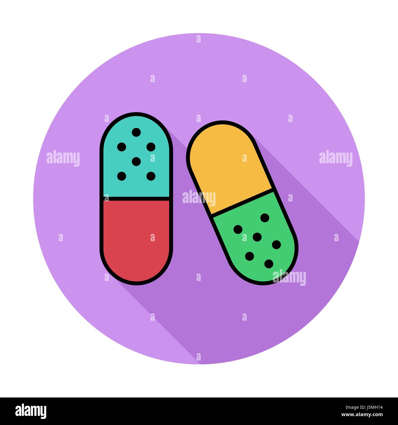 PillenSymbol. Flache Vektor Verwandte Liniensymbol für Web und mobile