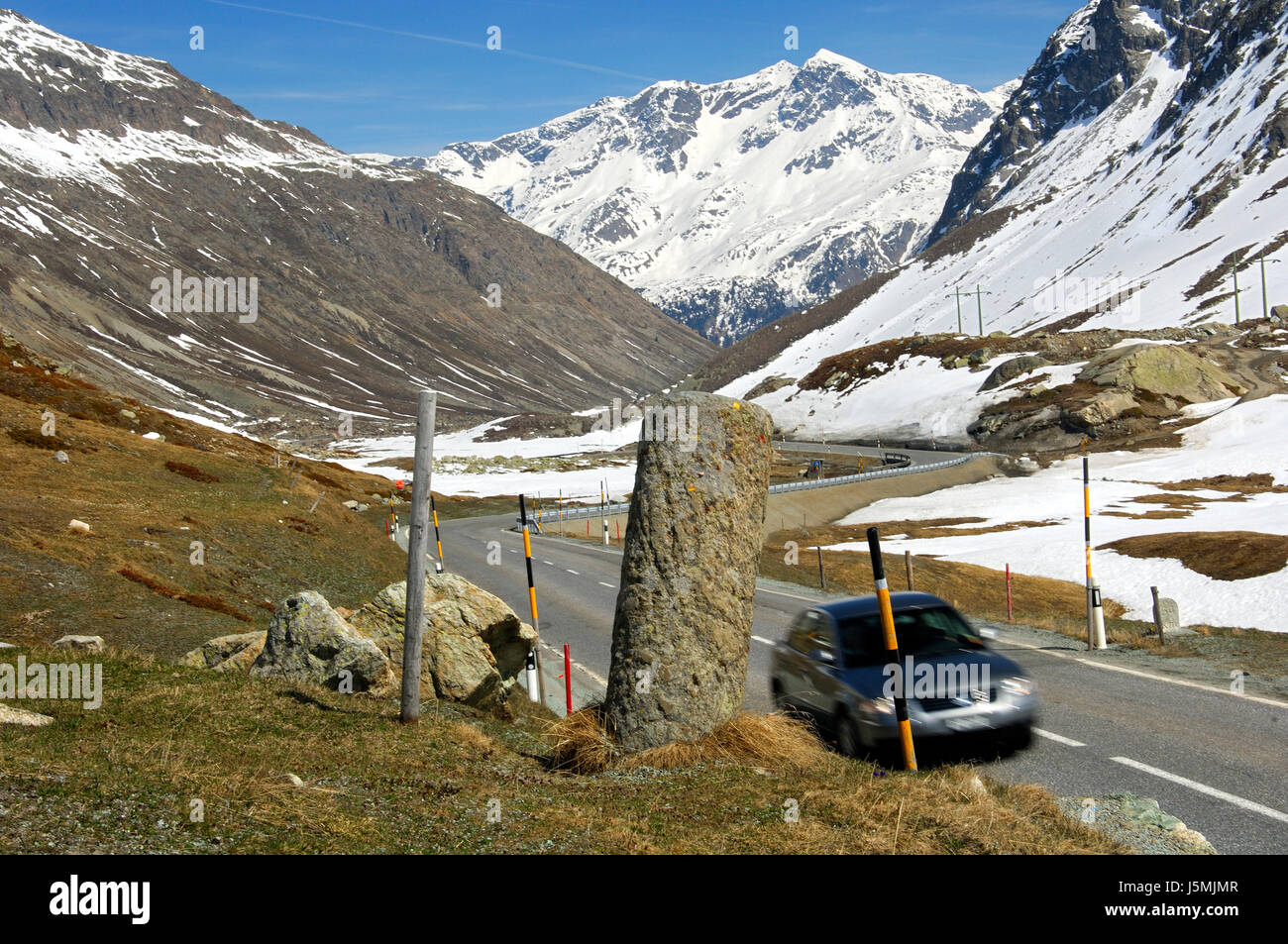 Geschichte Tourismus Alpen Auto Automobil Fahrzeug bedeutet Reisen Kraftfahrzeugs Stockfoto