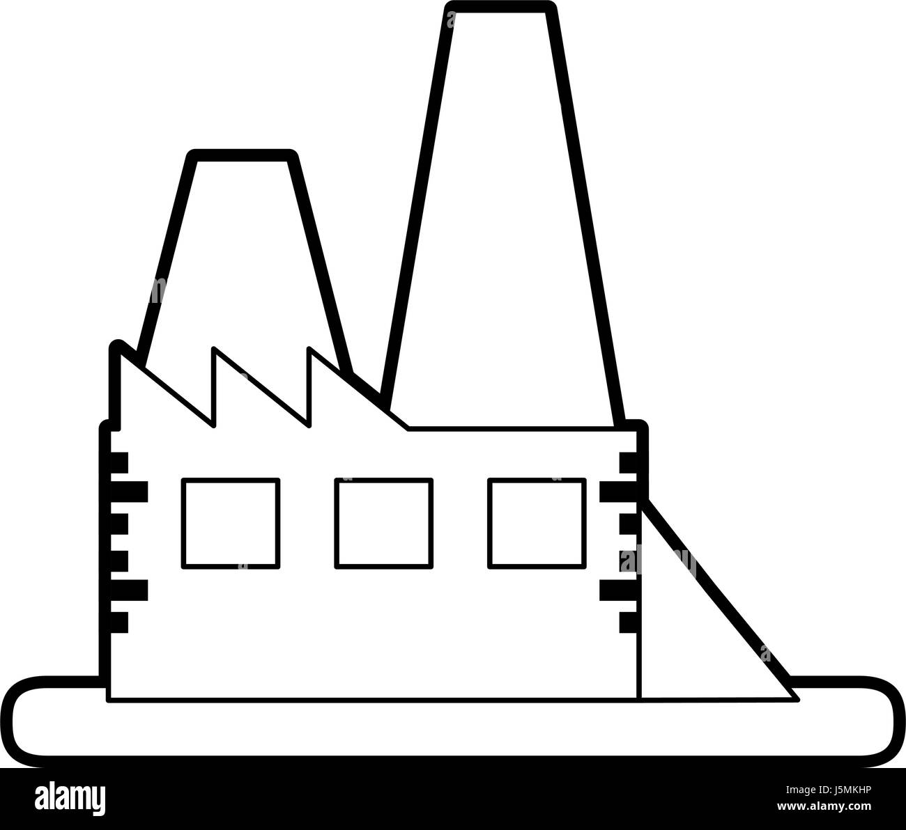 Skizze Silhouette Imagebildung Industriebetrieb Stock Vektor