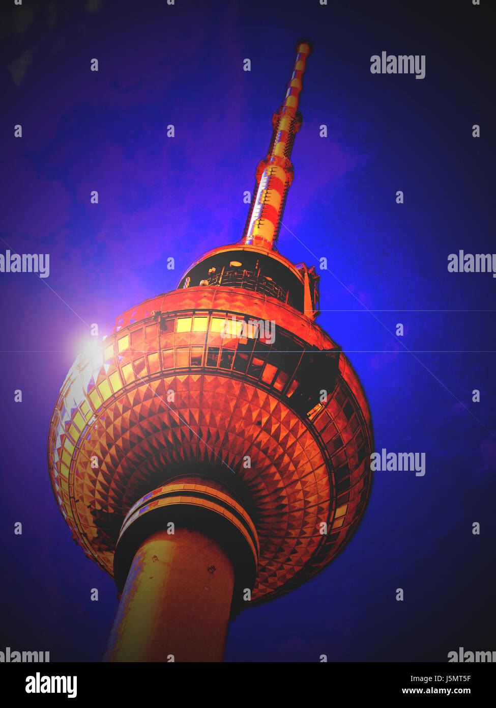 Berliner Funkturm am alexanderplatz Stockfoto
