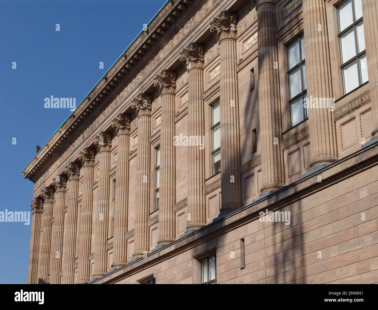 Berlin Museum Baustil Bau architektonische Malerei blau Stockfoto