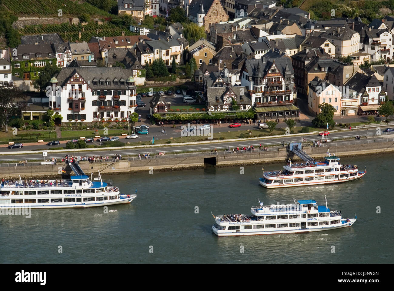 Segelboot Segelschiff Ruderboot Boot Wasserfahrzeug Schiffe Rhein Tourismus Stockfoto