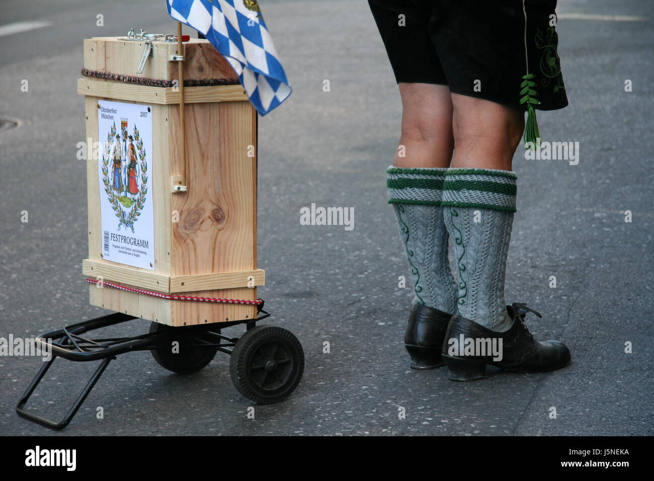 Musik folk Festival Bayern München Tradition Kostüm Oktoberfest Bayerische Bein Stockfoto