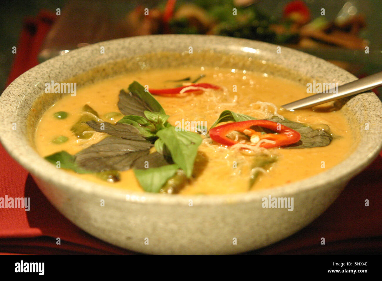 Lebensmittel Nahrungsmittel Gewürz grüne Asien Hunger asiatischen Thailand exotische hungrig Teller Essen Stockfoto