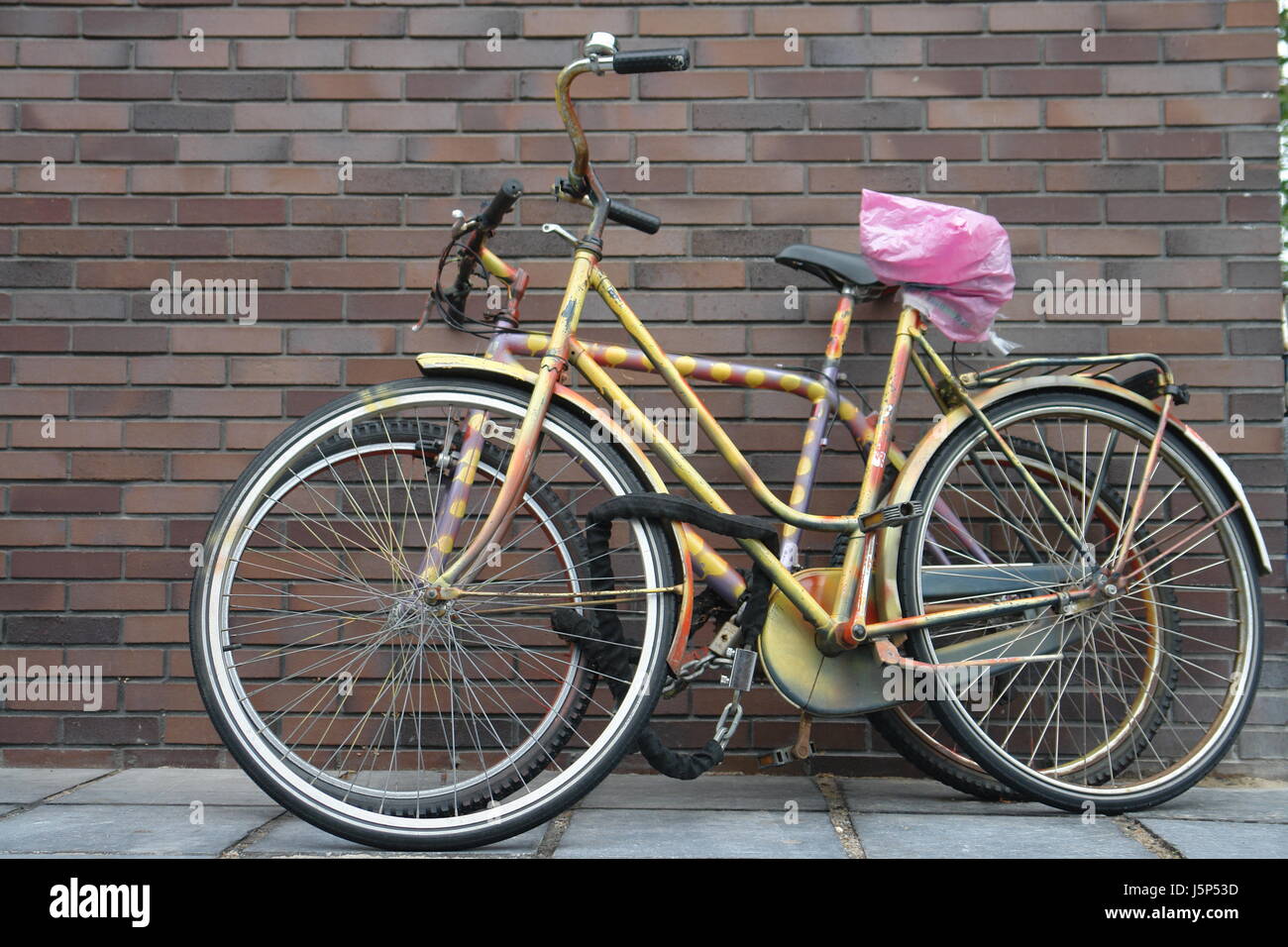 Romantik-Räder Zweisamkeit Fahrrad Fahrrad Zyklus Fahrräder Fahrräder mit Stockfoto