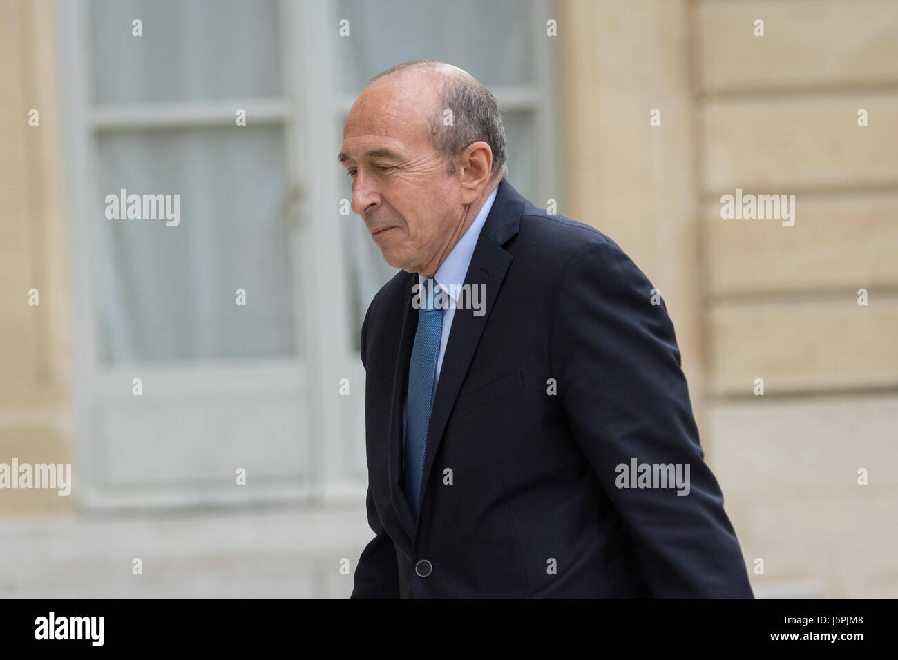 Paris, Frankreich. 18. Mai 2017. Julien Mattia / Le Pictorium - erste Ministerrat der Regierung von Edouard Philippe unter dem Vorsitz von Emmanuel Macron - 18.05.2017 - Frankreich / Ile-de-France (Region) / Paris 8. (8. Arrondissement von Paris) - Gérard Collomb, Minister des Innern an die ersten Ministerrat der Regierung von Edouard Philippe unter dem Vorsitz von Emmanuel Macron Credit: LE PICTORIUM/Alamy Live News Stockfoto