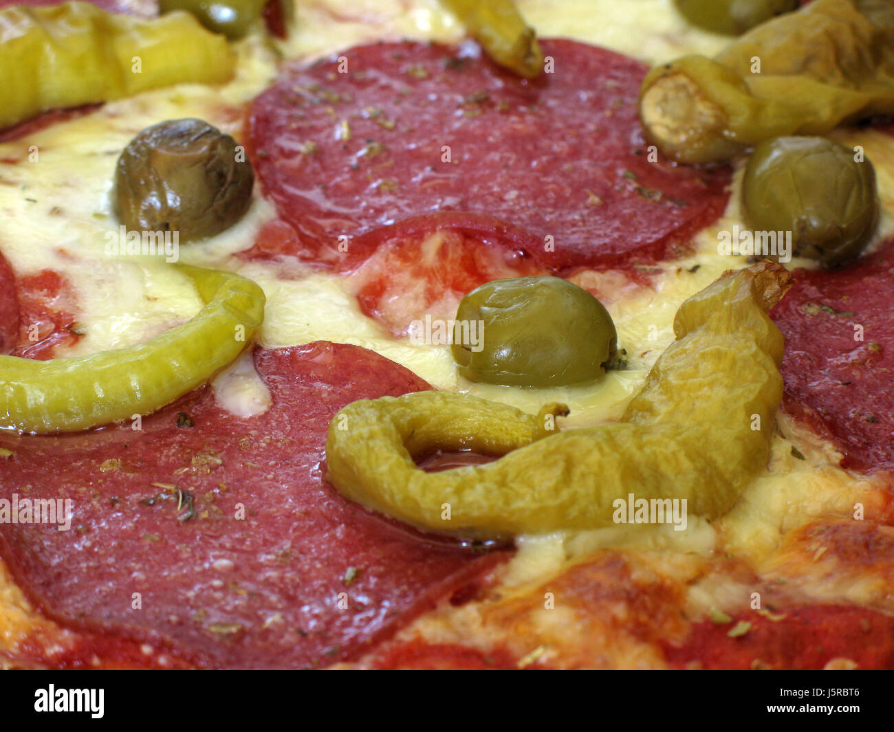 Makro Nahaufnahme Makro Aufnahme Nahaufnahme grüne zierlich gehen Pizza paprika Stockfoto Makro Nahaufnahme Makro Aufnahme Nahaufnahme grüne zierlich gehen Pizza paprika Stockfoto