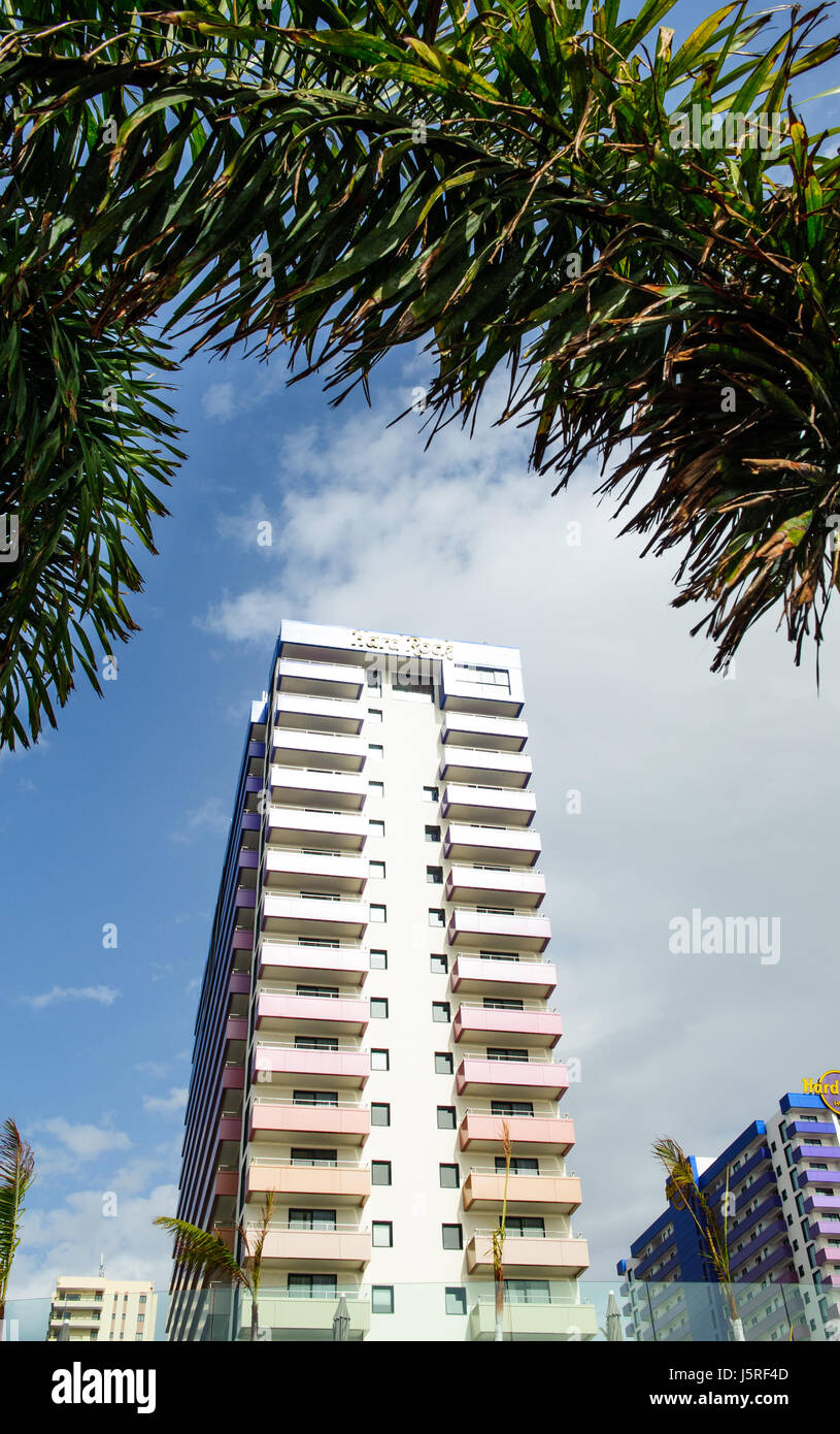 Adeje, Santa Cruz De Tenerife, Spanien -25 Dezember 2016. Schöne Aussicht auf Hard Rock Hotel komplex, Provinz Santa Cruse, Teneriffa, Kanaren-Insel Stockfoto