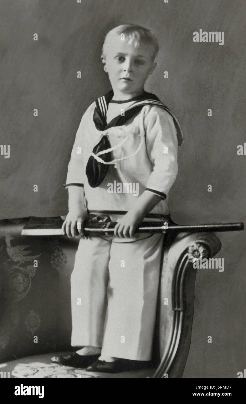 Prinz Olaf von Schweden, späteren Olaf v., König von Norwegen, Portrait, 1908 Stockfoto