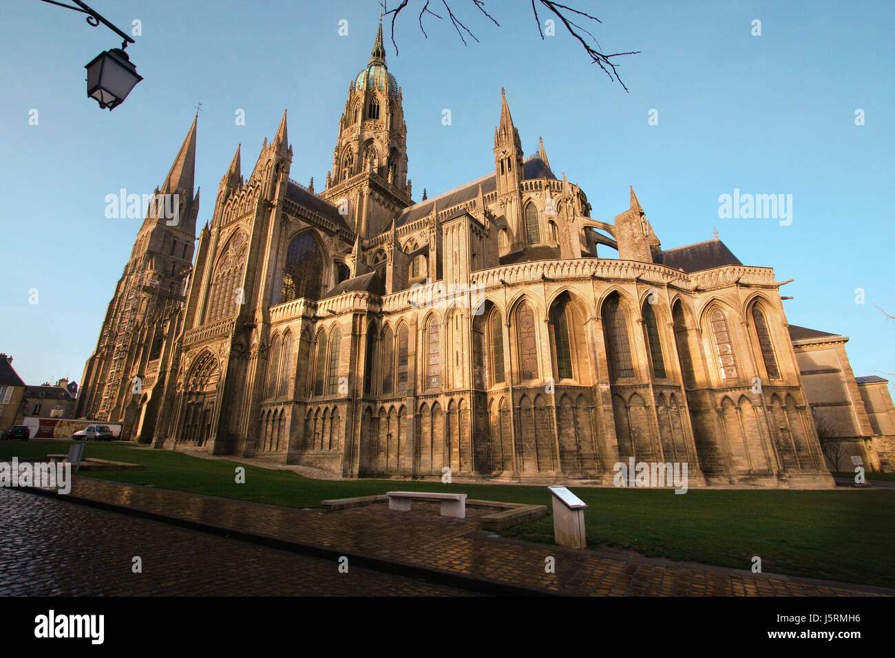 kirchliche religiöse Kathedrale Frankreich katholische sakral Normandie Heiligen Heiligen Bayeux Stockfoto