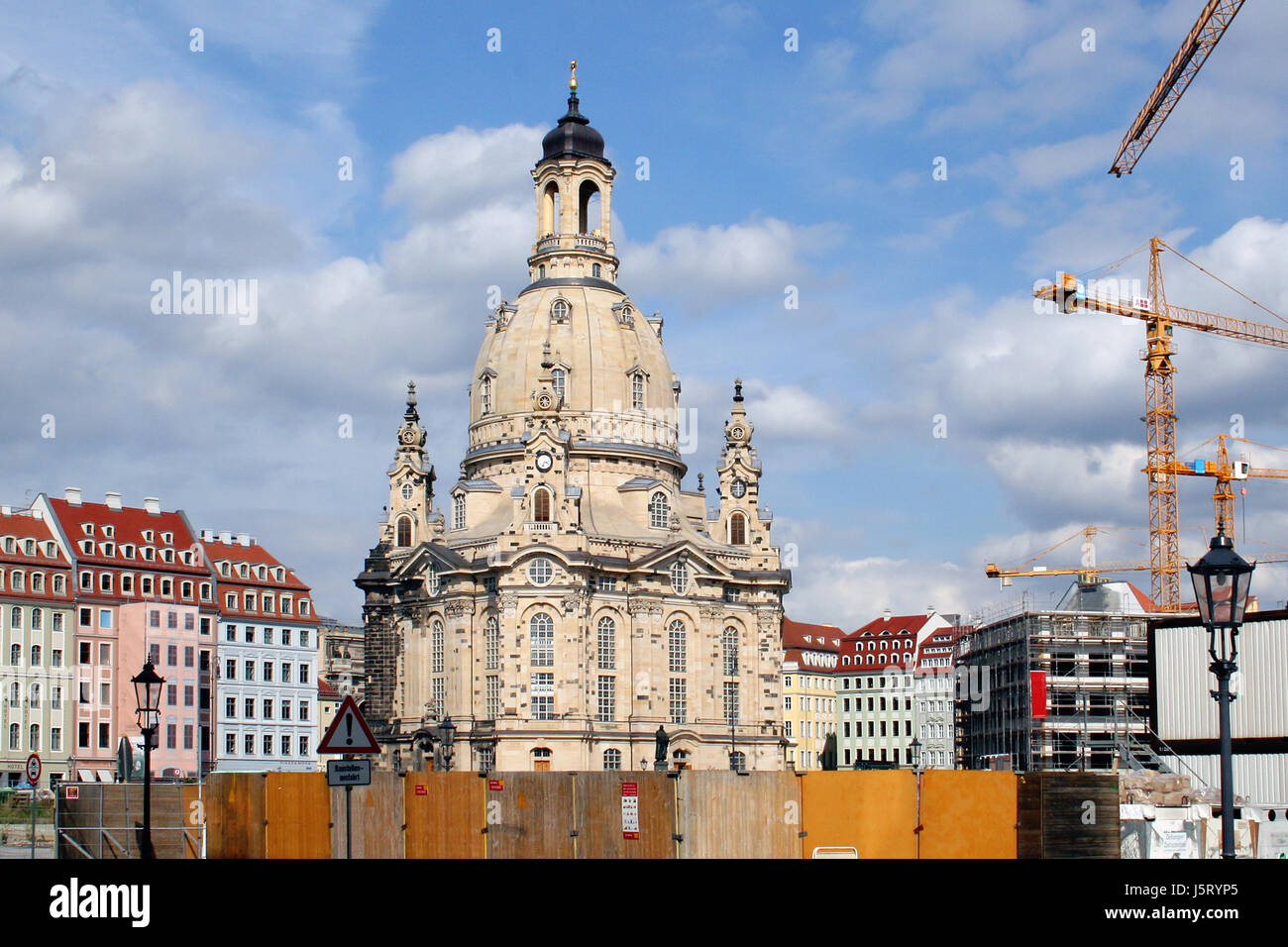 Religion Kirche Stadt Stadt barocke alte Stadt Wand Zaun Sachsen Dresden Stockfoto
