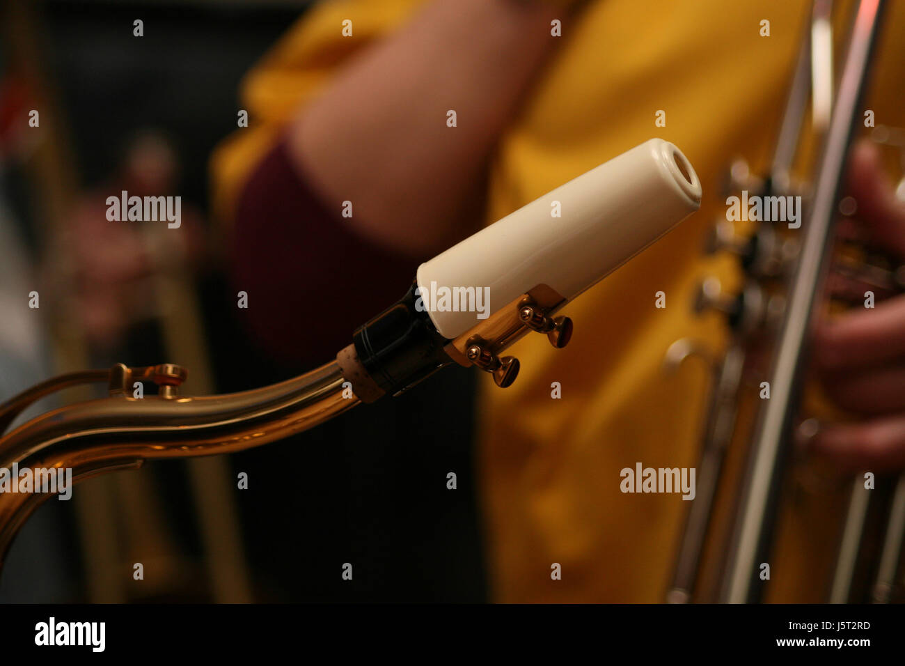 Musik jazz-Saxophon Blasinstrument Swing Bandmusik Gruppe Musik machen Stockfoto