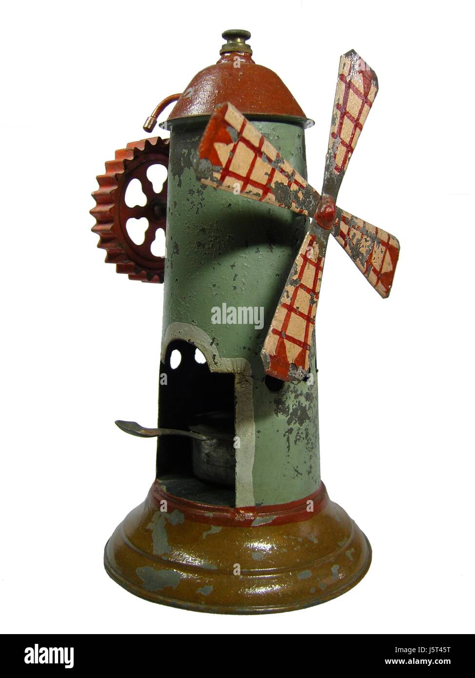 alte Windmühle Blechspielzeug 1900 Stockfoto