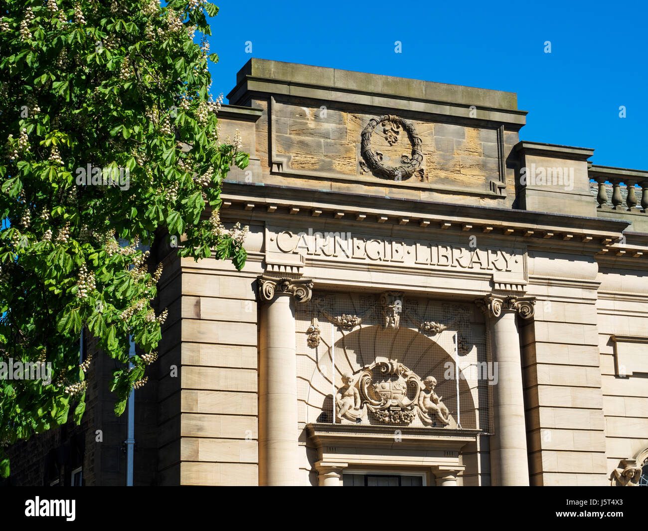 Harrogate Carnegie Bibliothek Gebäude ca. 1904 Harrogate North Yorkshire England Stockfoto